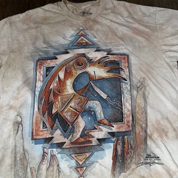 THE MOUNTAIN Jody Bergsma 2016 Brown Tie Dye SS Tshirt Tee Shirt L - Picture 3 of 10